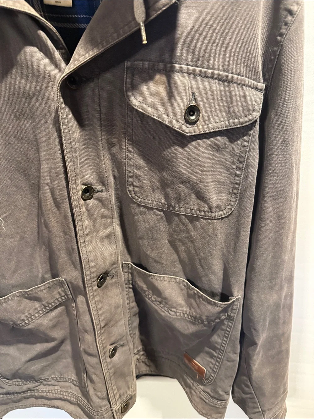 Vans Men's Gray Hooded Utility Field Jacket